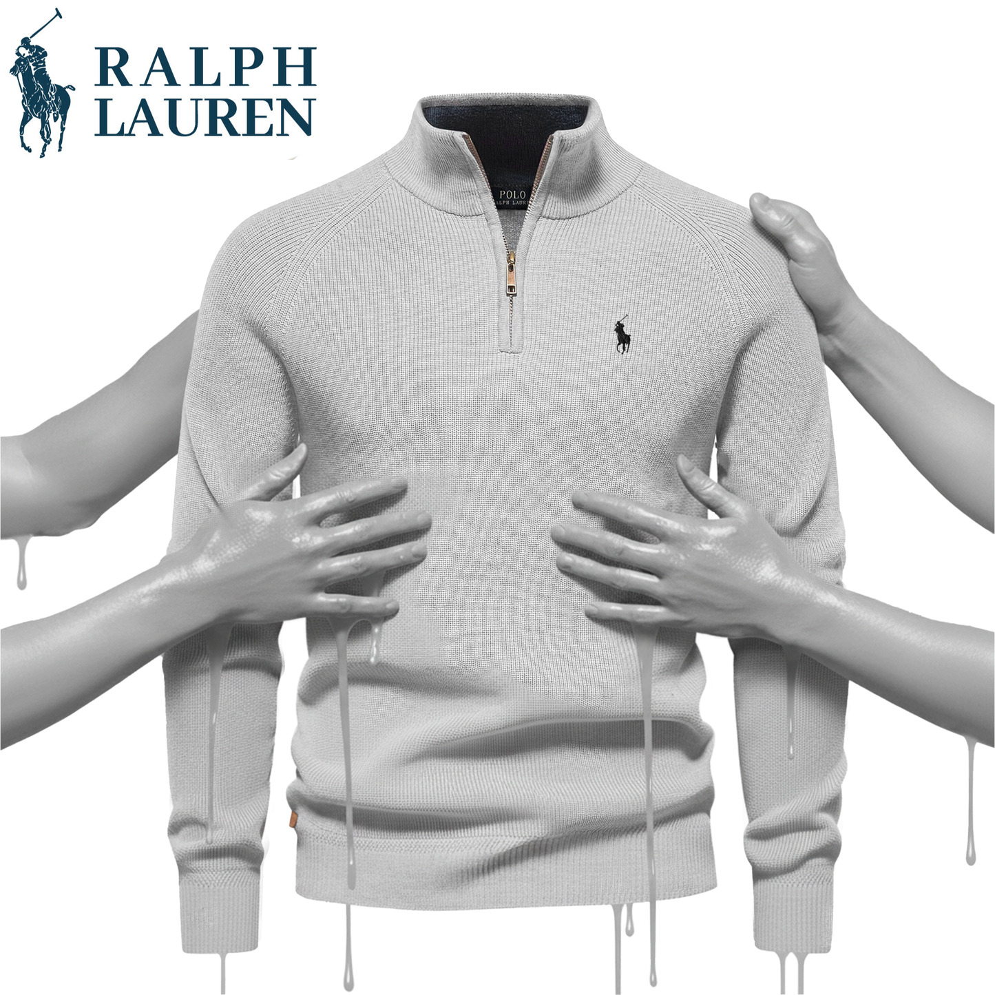 R&L Zip Neck Sweater (Clearance)